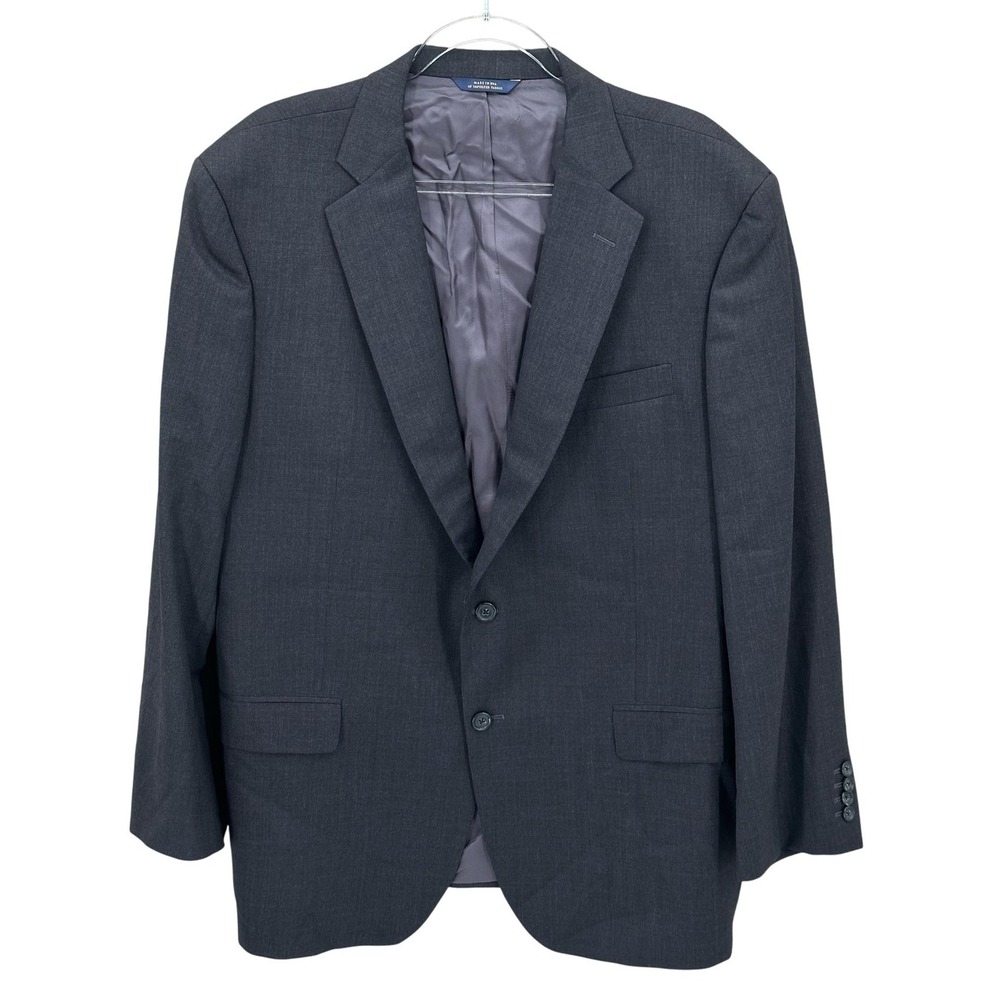 Brooks Brothers‎ Blazer Mens 46R Charcoal Gray Wool Madison 1818 Estrato Jacket